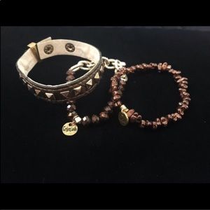 Erimish bracelet set bronze and browns
